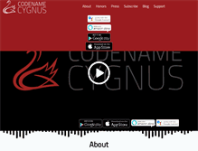Tablet Screenshot of codenamecygnus.com